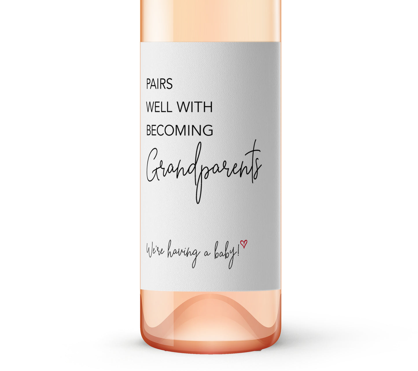 Pairs Well With Becoming Grandparents Pregnancy Announcement Wine Labels