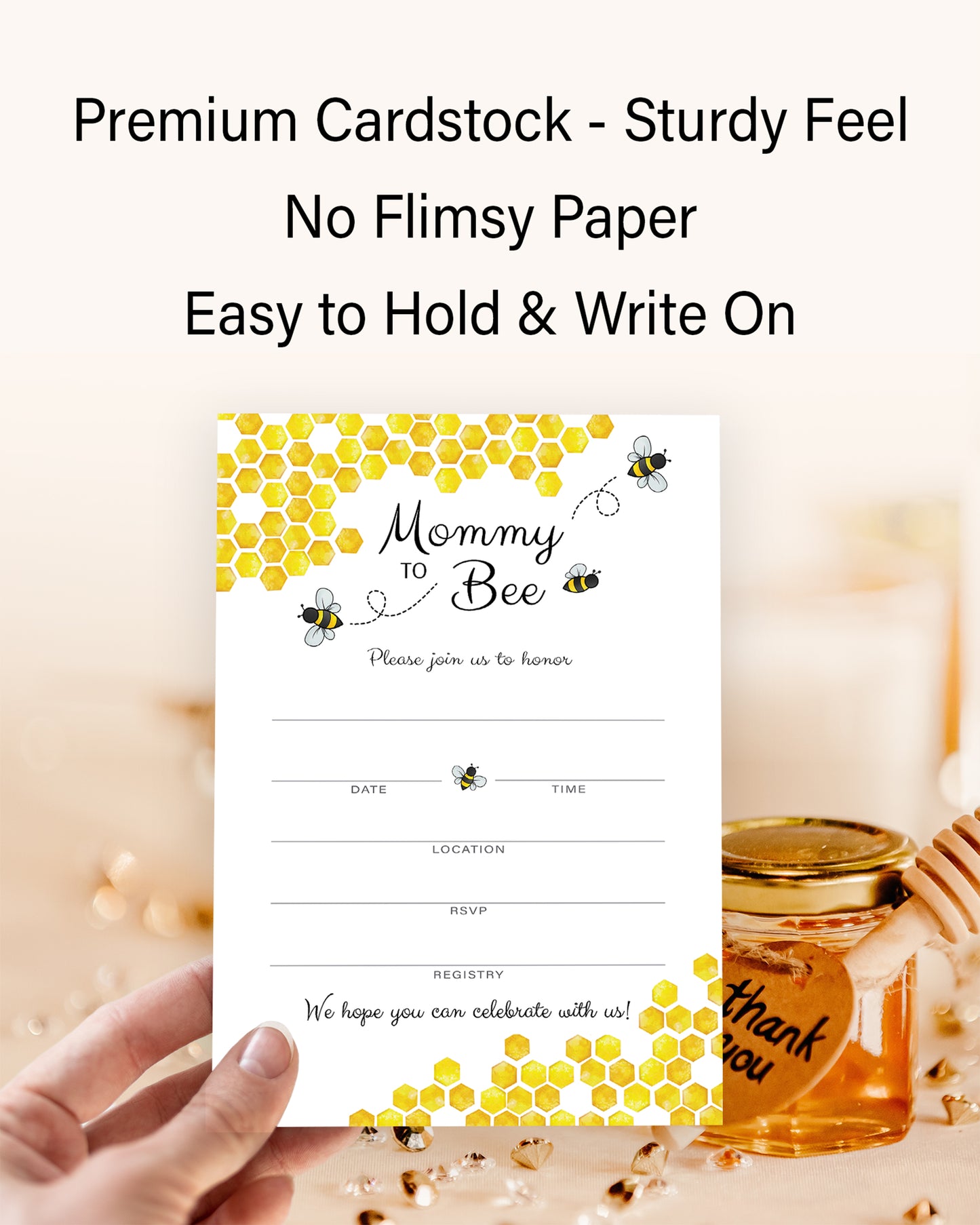 Bumble Bee Baby Shower INVITATIONS — Pack of 25