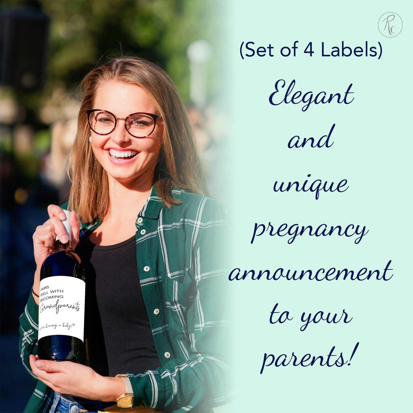 Pairs Well With Becoming Grandparents Pregnancy Announcement Wine Labels