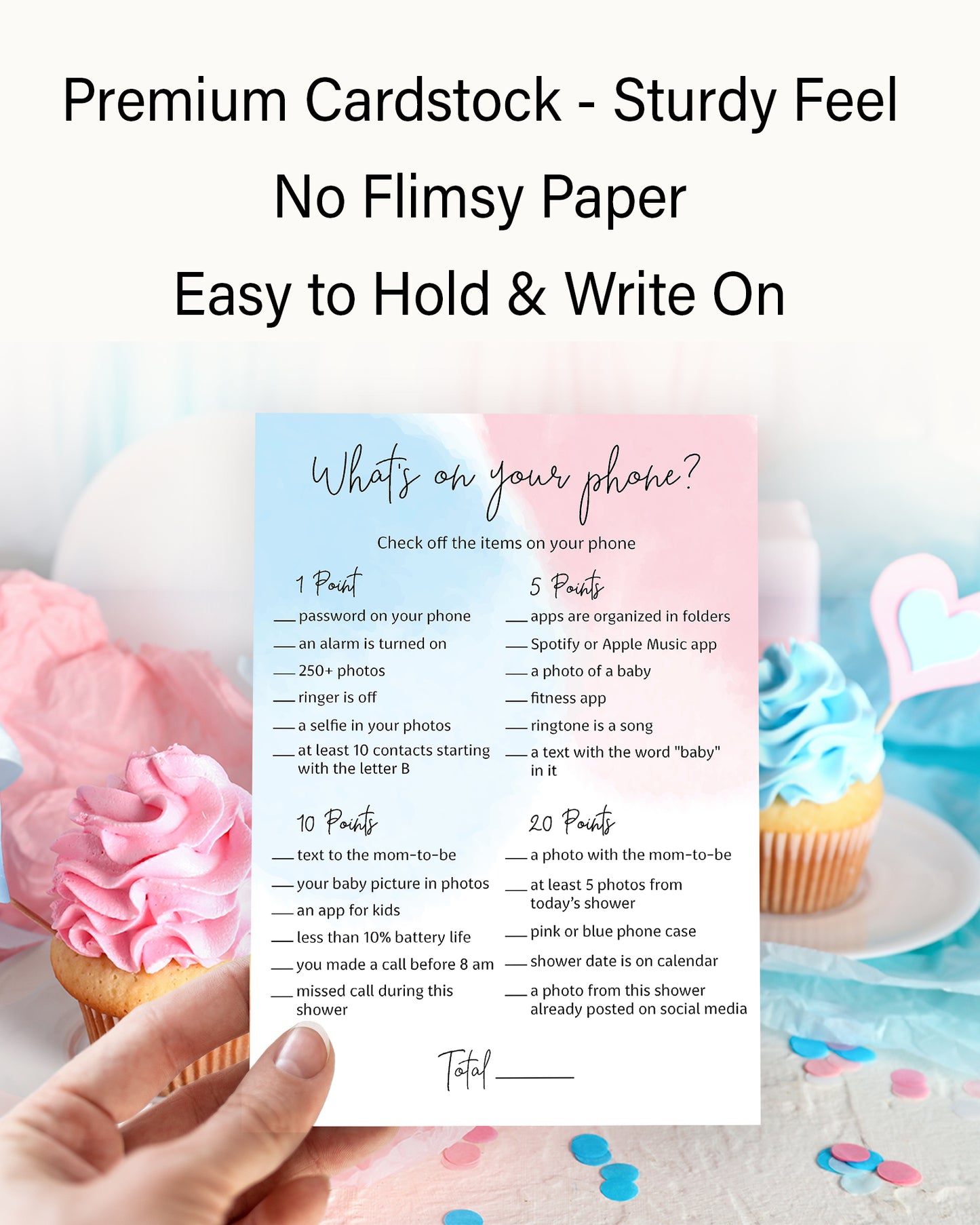 Blue or Pink Baby Shower Game • Baby Trivia • SET of 25 • Gender Reveal
