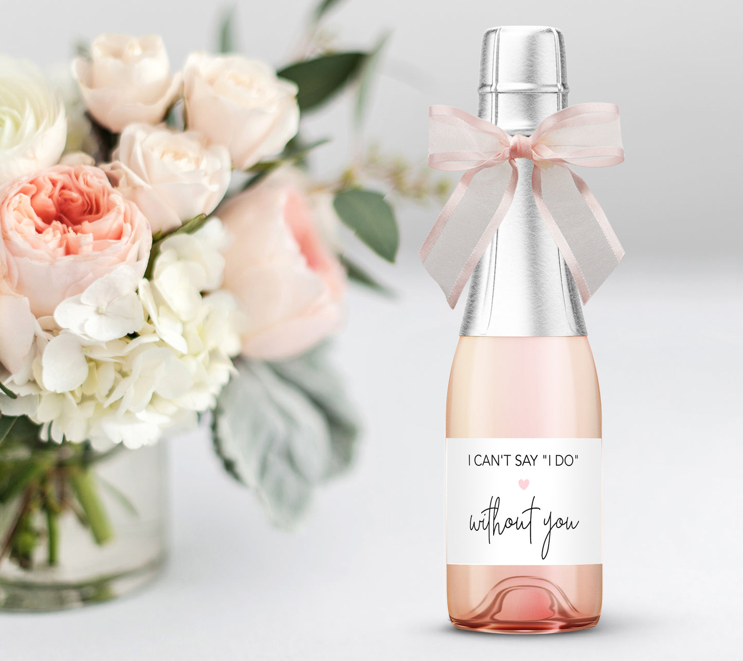 I Can't Say I Do Without You Bridesmaid Proposal Mini Champagne Labels