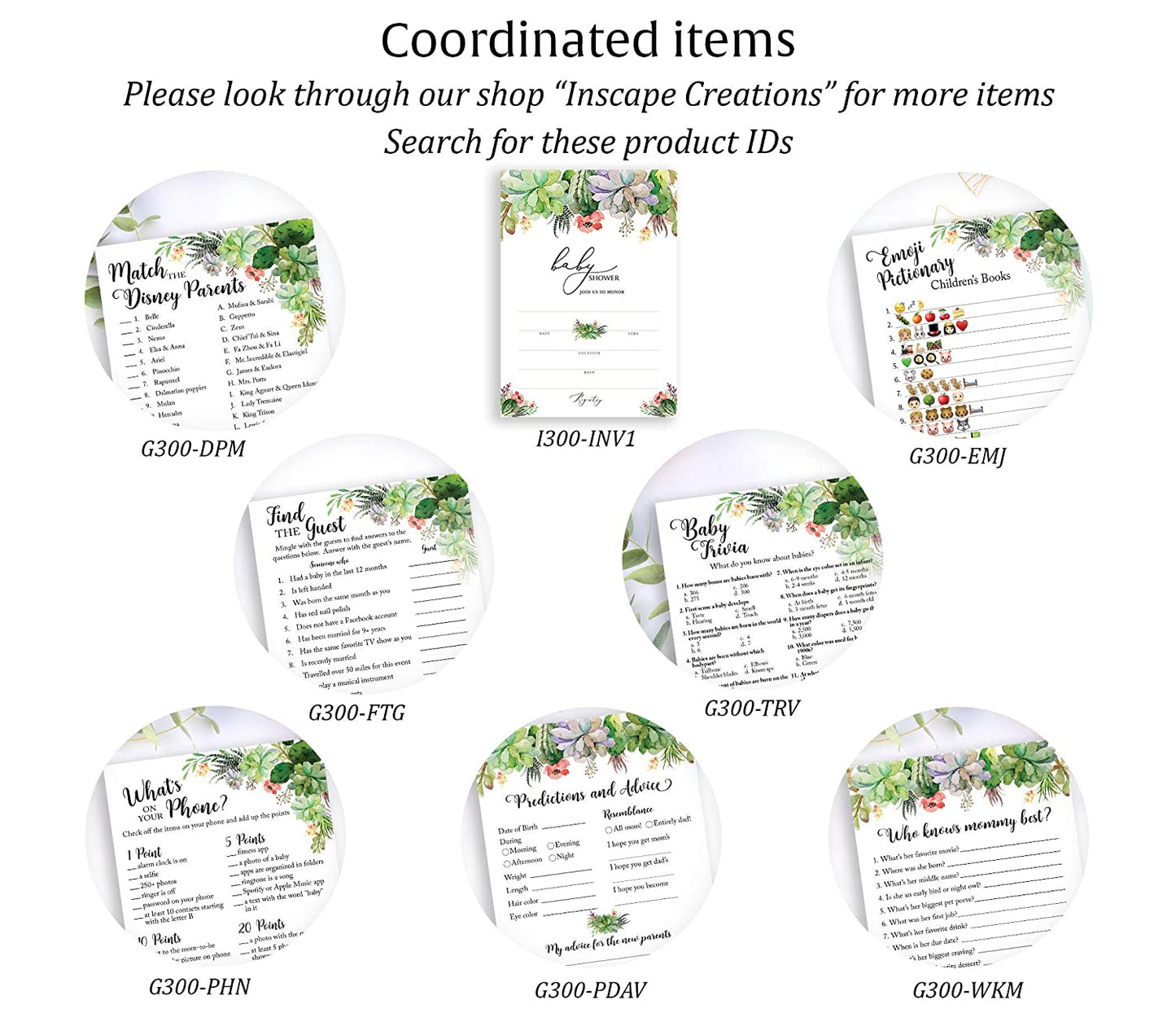 She's Ready To Pop • Succulents Baby Shower Mini Champagne Labels • SET of 12