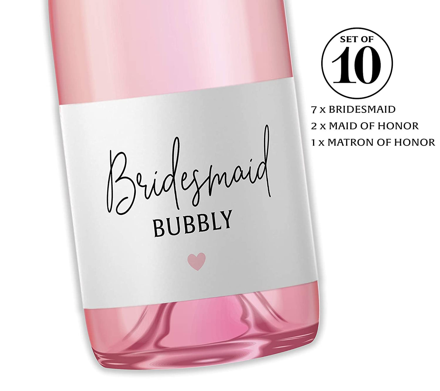 Will You Be My Bridesmaid Mini Champagne Labels • Bridesmaid Proposal, Maid / Matron of Honor Ask • SET of 10