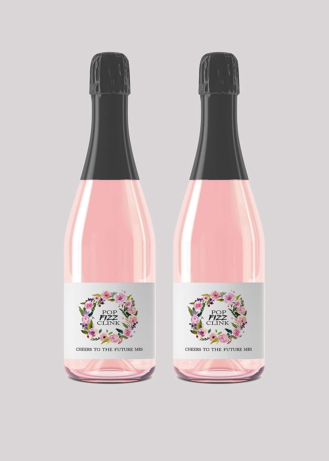 Cheers To The Future Mrs • Pop Fizz Clink! • Bachelorette Party, Bridal Shower Mini Champagne Labels • SET of 12
