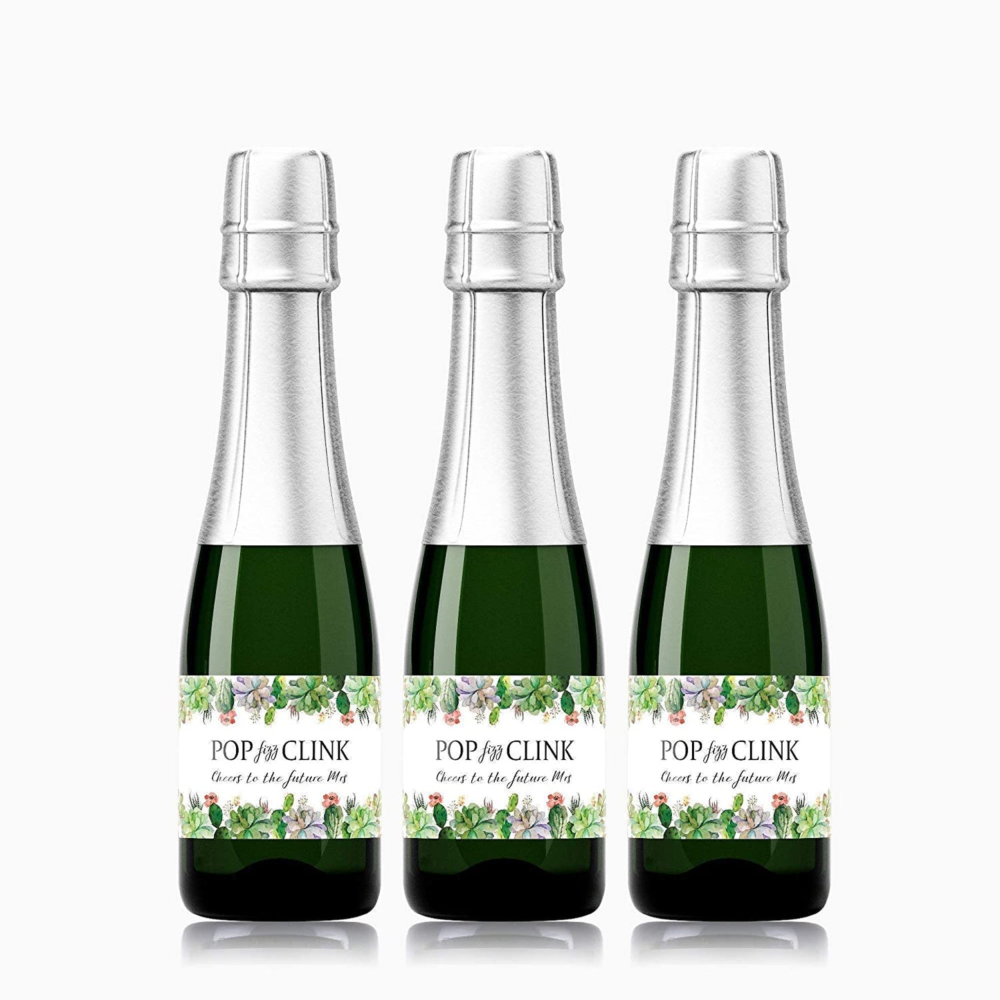 Cheers To The Future Mrs • Pop Fizz Clink! • Bachelorette Party, Bridal Shower Mini Champagne Labels • SET of 12