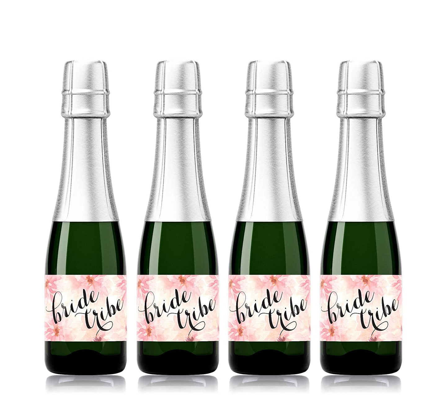 Bride Tribe • Bachelorette Party, Bridal Shower Mini Champagne Labels • SET of 18
