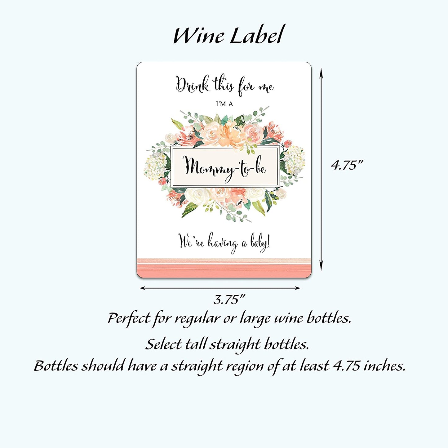 Drink This For Me - I'm a Mommy-To-Be • Pregnancy Announcement • SET of 5