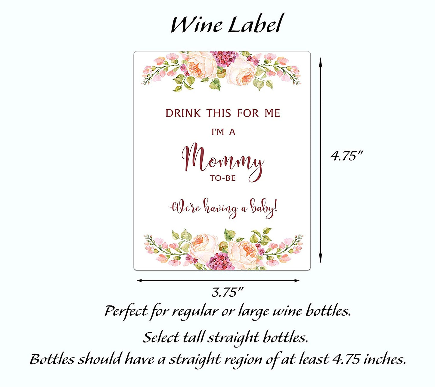 Drink This For Me - I'm a Mommy-To-Be • Pregnancy Announcement • SET of 5