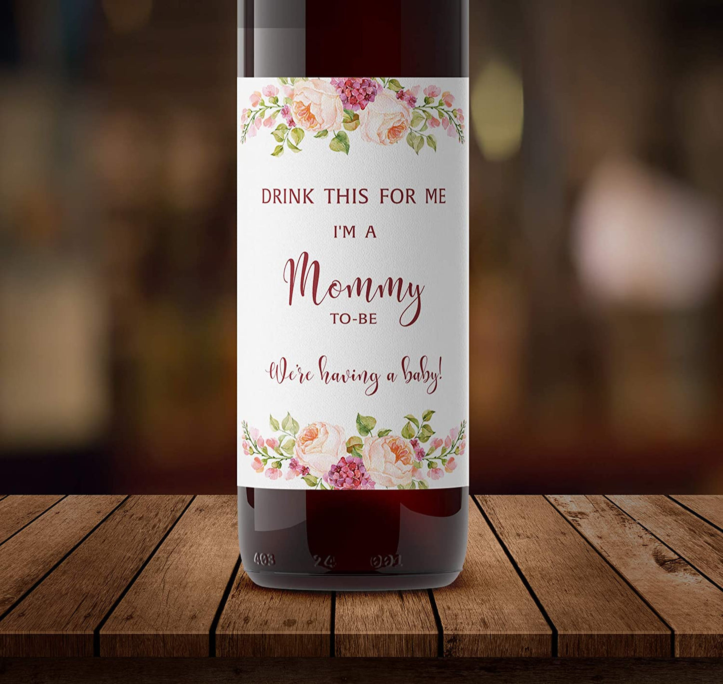 Drink This For Me - I'm a Mommy-To-Be • Pregnancy Announcement • SET of 5