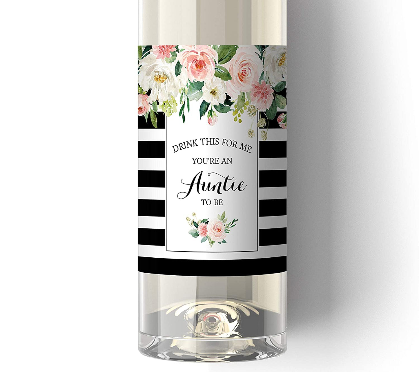 Drink This For Me - You're An Auntie-To-Be Wine Labels • Pregnancy Announcement • SET of 5