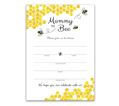 Bumble Bee Baby Shower INVITATIONS — Pack of 25