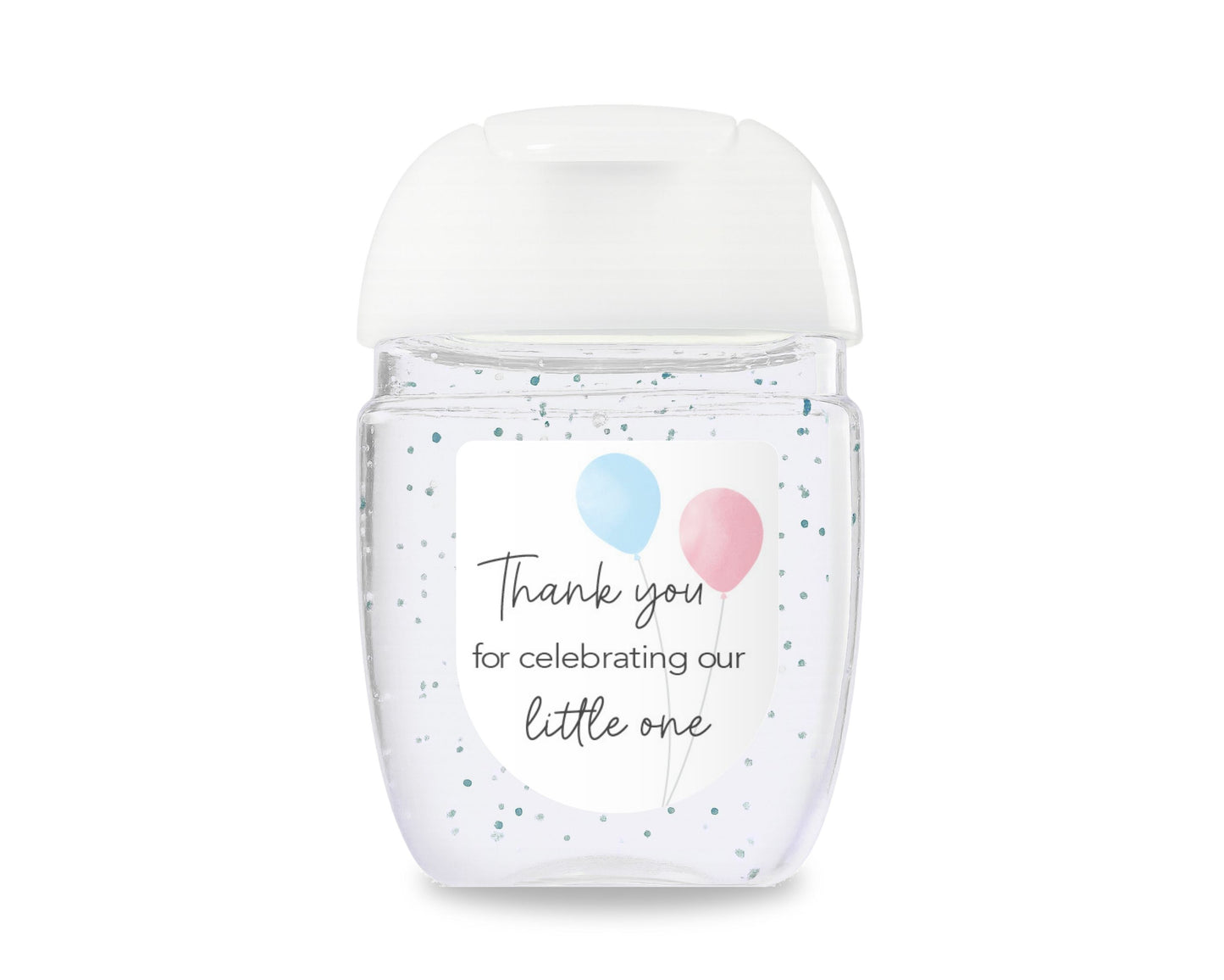 30 Pack PocketBac 1 oz Mini Hand Sanitizer Labels for Gender Baby Little One Reveal Favor