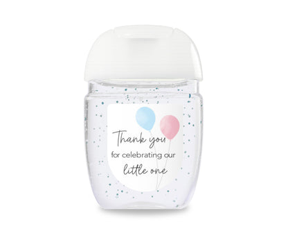 30 Pack PocketBac 1 oz Mini Hand Sanitizer Labels for Gender Baby Little One Reveal Favor