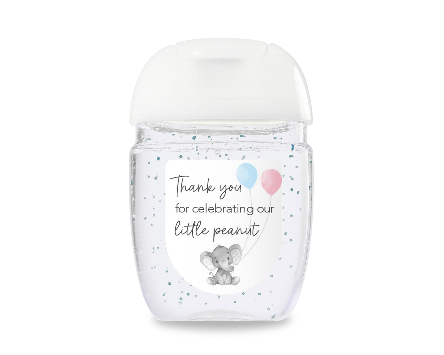 30 Pack PocketBac 1 oz Mini Hand Sanitizer Labels for Gender Baby Reveal Favor