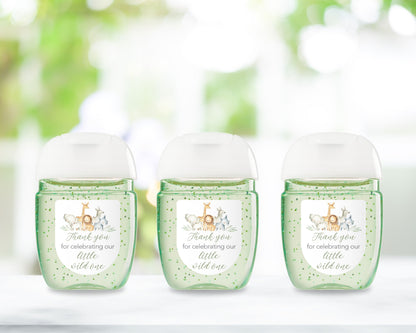 30 Pack PocketBac 1 oz Mini Hand Sanitizer Labels for Gender Neutral Baby Shower