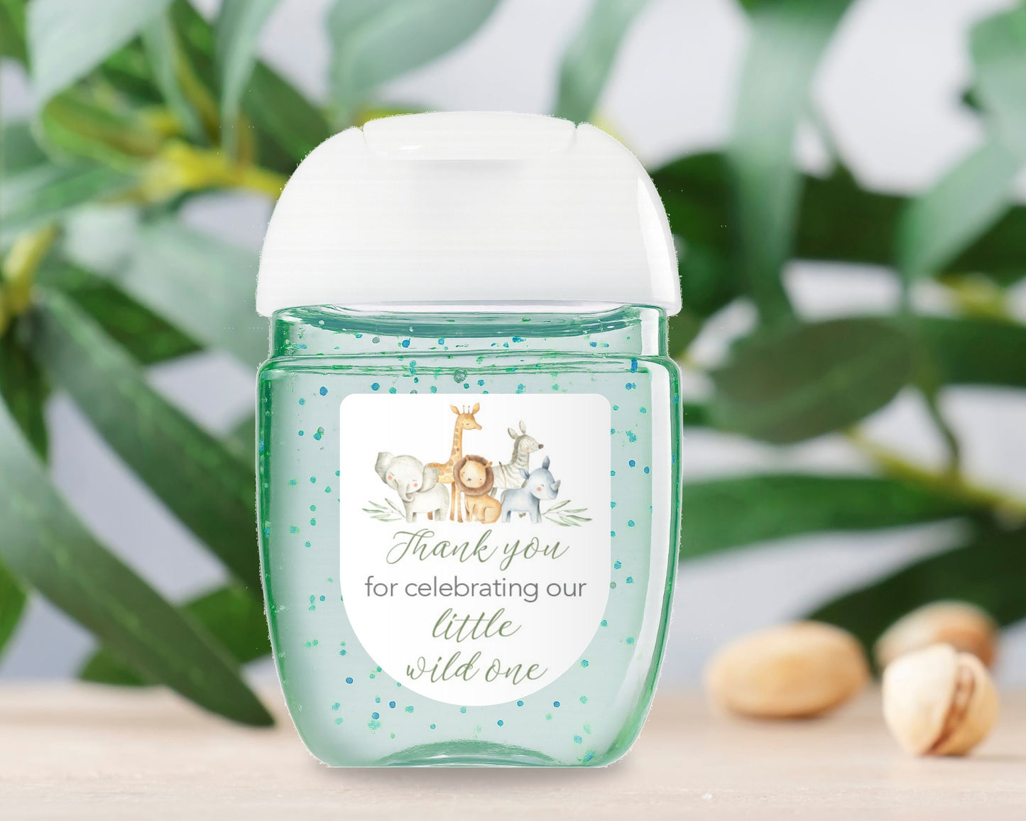 30 Pack PocketBac 1 oz Mini Hand Sanitizer Labels for Gender Neutral Baby Shower