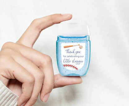 30 Pack PocketBac 1 oz Mini Hand Sanitizer Labels for Baseball Baby Shower