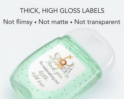 30 Pack PocketBac 1 oz Mini Hand Sanitizer Labels for Gender Neutral Baby Shower