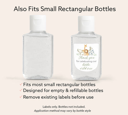 30 Pack PocketBac 1 oz Mini Hand Sanitizer Labels for Gender Neutral Baby Shower