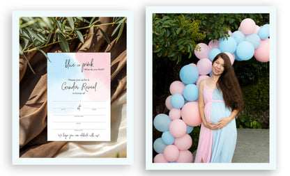 Team Blue or Pink What do you Think Gender Reveal Invitations — Pack of 25