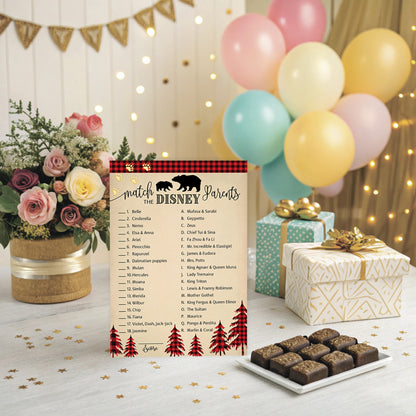 Lumberjack Cartoon Parent Match Game • Pack of 25 • Buffalo Plaid