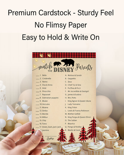 Lumberjack Cartoon Parent Match Game • Pack of 25 • Buffalo Plaid