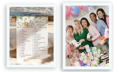 Safari Animals Baby Shower Game - Disney Parent Match • SET of 25