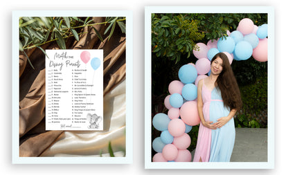 Girl or Boy Elephant Gender Reveal Game • Disney Parent Match • SET of 25 • Baby Shower