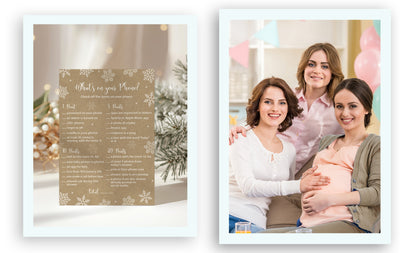 Snowflakes Baby Shower Game – What’s on Your Phone • Pack of 25 • Winter Wonderland Gender Neutral Shower Gender Reveal