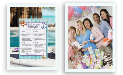 Nautical Baby Shower Game — WHAT'S ON YOUR PHONE - Printed