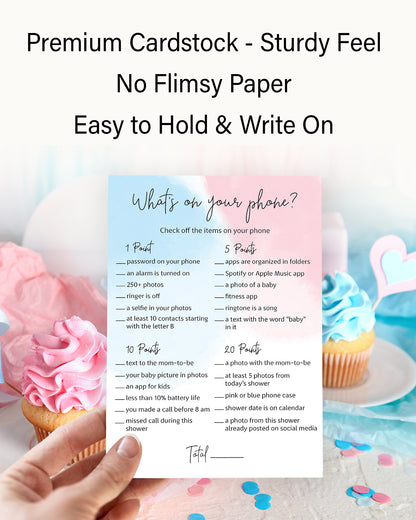 Blue or Pink Baby Shower Game • Baby Trivia • SET of 25 • Gender Reveal