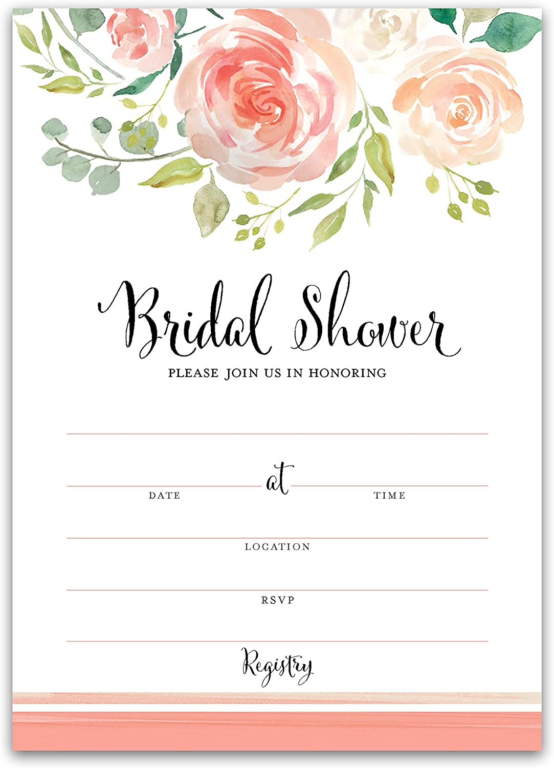 Floral Garden Bridal Shower Invitations