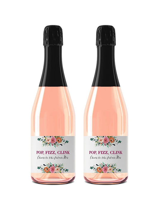 Cheers To The Future Mrs • Engagement Party, Bachelorette Party, Bridal Shower Mini Champagne Labels • SET of 12