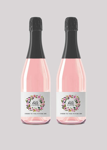 Cheers To The Future Mrs • Pop Fizz Clink! • Bachelorette Party, Bridal Shower Mini Champagne Labels • SET of 12