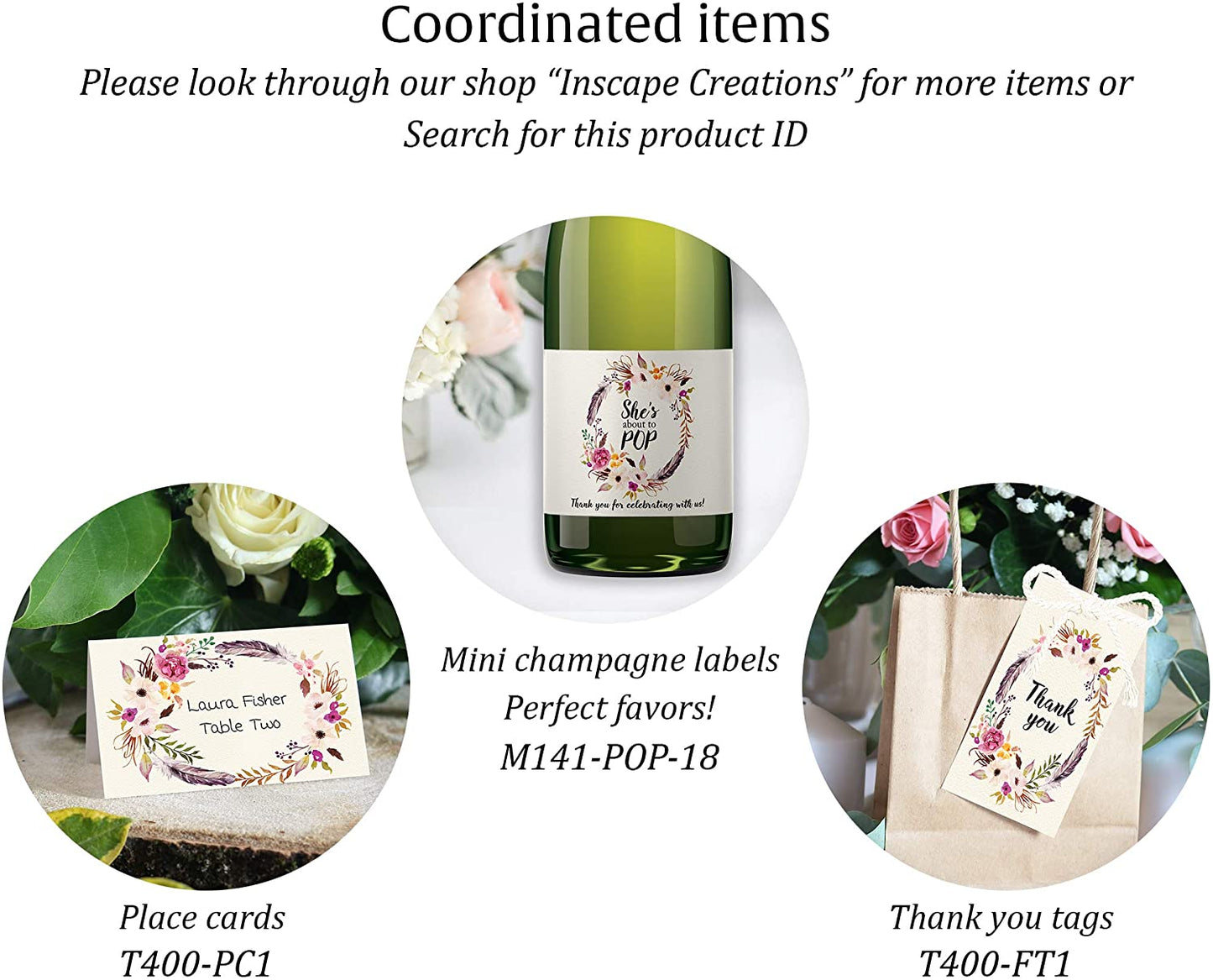 Floral Bohemian Baby Shower Game - Find The Guest • SET of 25