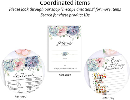 Succulents Invitations • Join Us In Celebrating • SET of 25