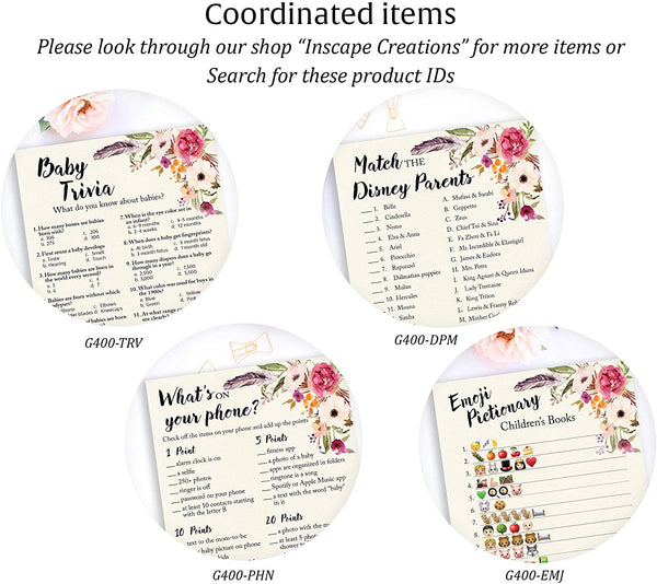 Boho Floral Favor Tags - Thank You Tags • SET of 25