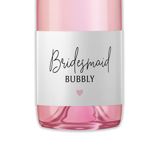 Will You Be My Bridesmaid Mini Champagne Labels • Bridesmaid Proposal, Maid / Matron of Honor Ask • SET of 10