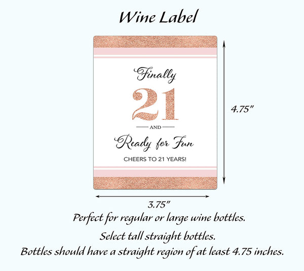 21st Birthday Gift• For Friend Stickers, Finally Legal, Fabulous, Wine Bottle Labels • SET of 4 Wine Labels